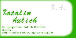 katalin aulich business card